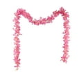 thumbnail image 1 of Artificial Lilac Garland, 6ft Fake Flower Vine with Leaves, Plastic Hanging Garland for Indoor Wall Decor, Outdoor Party Backdrop, Spring Wedding Decoration ( Pink ), 1 of 6