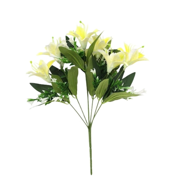Artificial Lilium Bouquet, Elegant Home Decor Wedding Party Backdrop Living Room Display