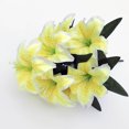 thumbnail image 1 of Artificial Lily 10 Heads Fake Lily Artificial Flower Wedding Party Decor Bouquet Home Hotel Office Garden Craft Art Decor Mother's Day gift, 1 of 7