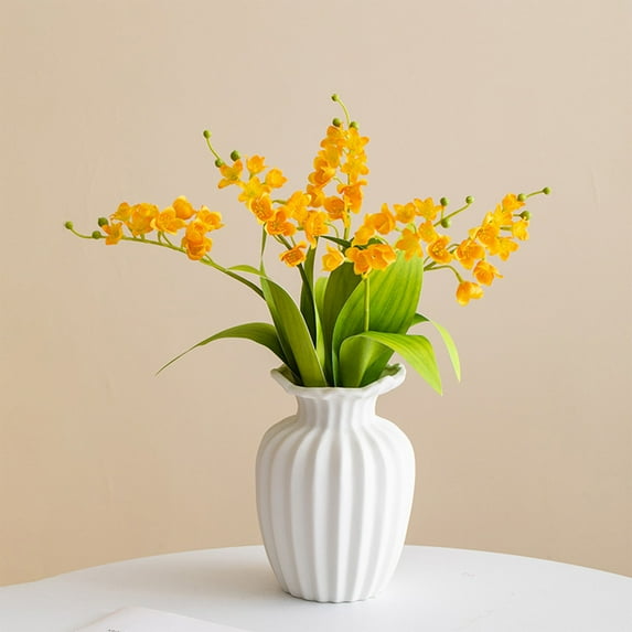 Artificial Lily Of The Valley,Artificial Flowers for Decoration,Faux Flowers Plant,Fake Bell Flowers Wind Chime Orchid Bouquet May Flower for Home Garden Wedding Indoor Party Decor