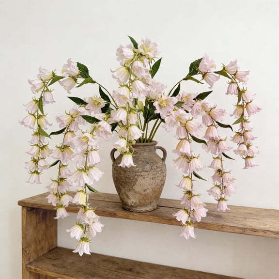 Artificial Lily of The Valley Flowers, Elegant Bell-Shaped Fake Flowers Realistic Silk Flowers Campanula Bluebell for Dining Table Centerpieces Spring Summer Home Decorations