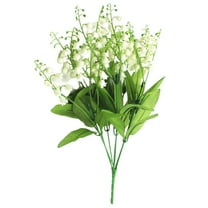 Artificial Lily of The Valley Flowers with Polypropylene Stems, White Condolence Sympathy Decor, Fall Flowers Artificial for Decoration Harlik