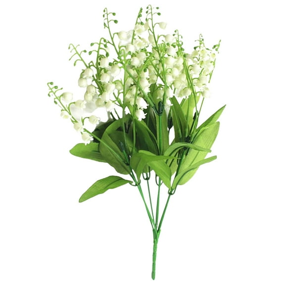 Artificial Lily of The Valley Flowers with Polypropylene Stems, White Condolence Sympathy Decor, Fall Flowers Artificial for Decoration Harlik