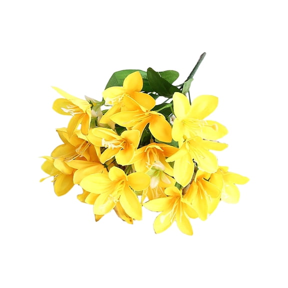 Artificial Lilys Silk Floral Arrangements Stems 6 Branches 18 Blooms Fake Flowers Bouquet for Wedding Engagement Party Cake Topper Spring Flowers Beach Decor Party Centerpiece
