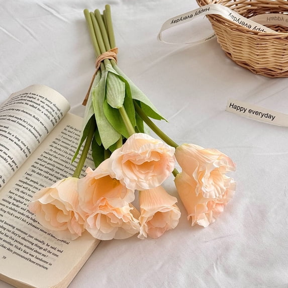 Artificial Lisianthus,14.96 inch Fake Flowers,7 Pcs Elegant Floral Decor,Ideal for Home Dining Tables,Wedding Table Settings And Indoor Floral Arrangements