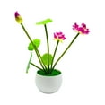 thumbnail image 1 of Artificial Lotus Flowers, Real-Touch Water Lily Simulation Tabletop Flower for Party, Home Office Arrangements Indoor Outdoor Decoration, 1 of 7