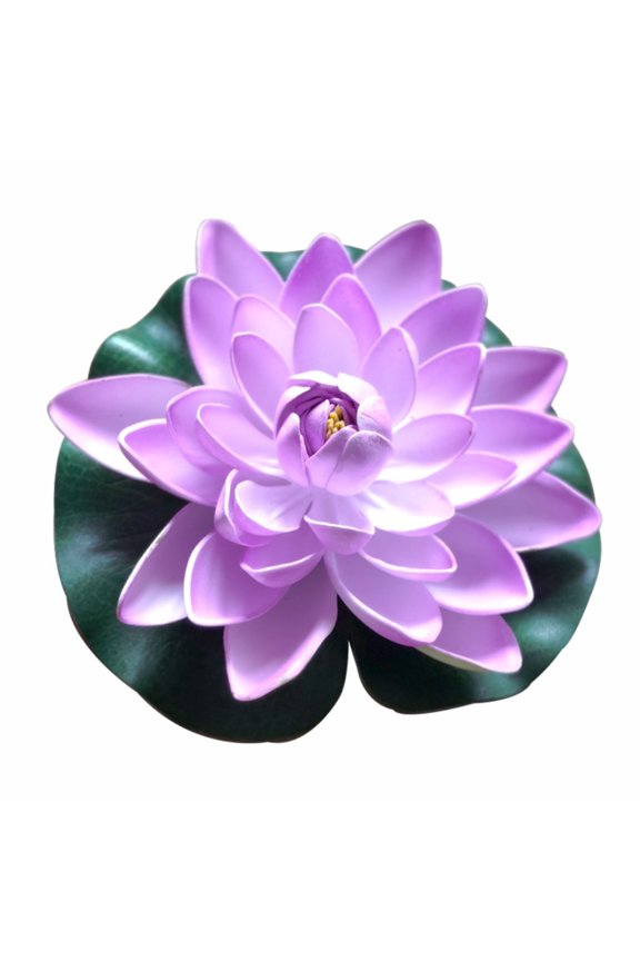 Artificial Lotus Flowers Water Lilies for Pond Pool , Realistic Floating Foam Lotus Flowers with Lily Pads , 7" Large Beautiful Lifelike Water Lilies for Fountain Garden Decoration