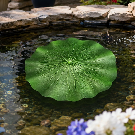 Artificial Lotus Leaves Realistic Plastic Floating Lily Pads for Pond Aquarium Pool Fish Tank Garden Decor Accent