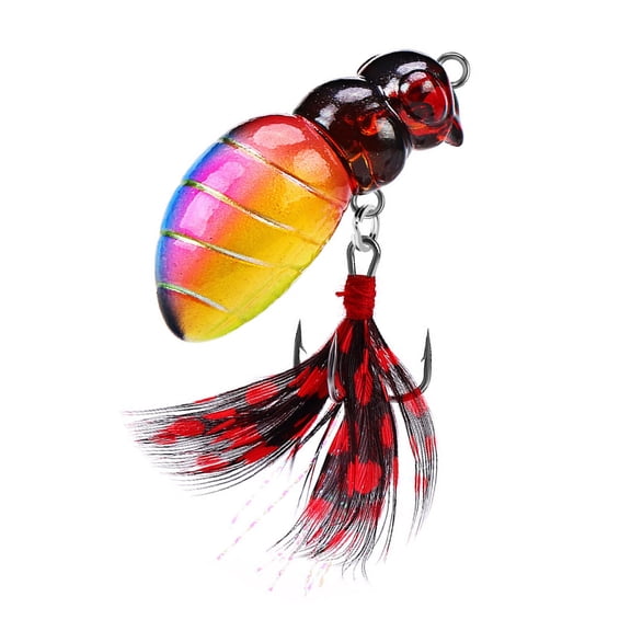 Artificial Lure Floating Baits Bees Fishing Lures with Treble Hook for Perch Fishing Tackle