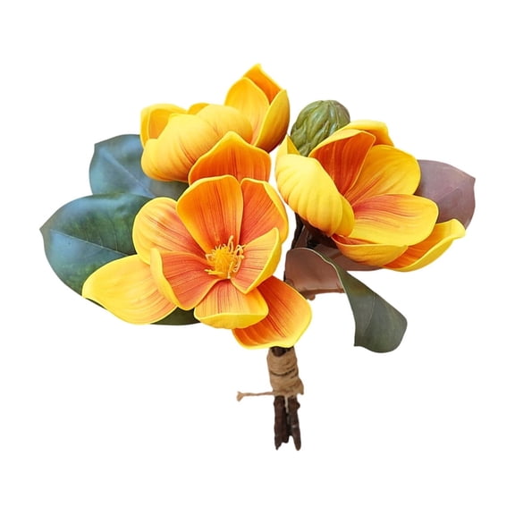 Artificial Magnolia Flower, Pink, 28cm, Plastic, for Wedding and Home Arrangement