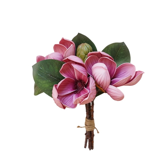 Artificial Magnolia Flower, Yellow, 28cm, , for Wedding and Home Arrangement
