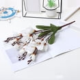 thumbnail image 1 of Artificial Magnolia Flowers Bouquet, with 17'' Long Stem, Realistic Silk Flower Bouquet for Home Table Centerpiece, Wedding Decor, White, 1 of 7