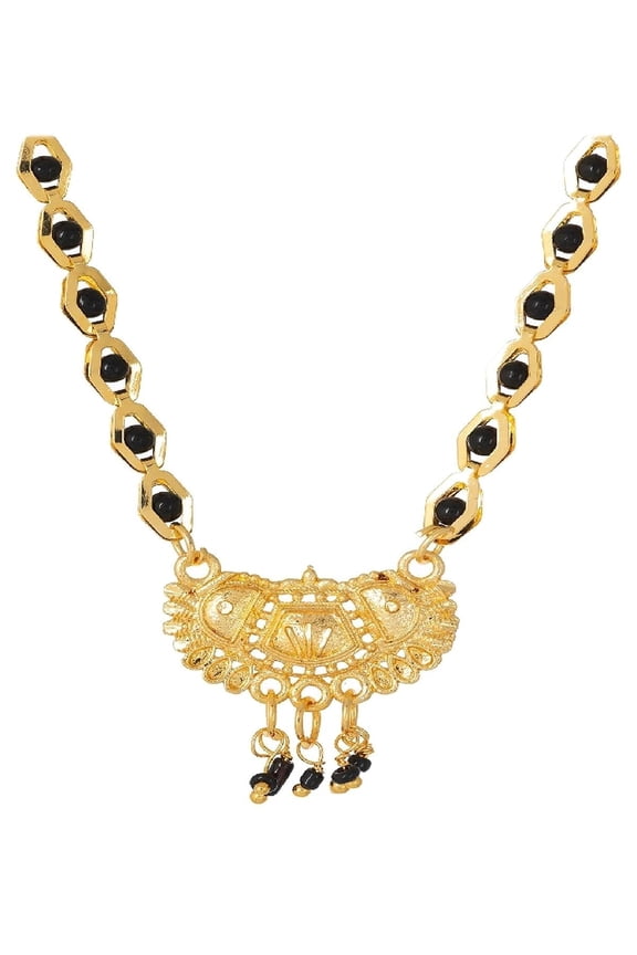 Artificial Mangalsutra Elegant Stylish Traditional Casual Wear Gold Plated American Diamond Tanmaniya Jewellery (Traditional7)