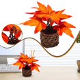 thumbnail image 1 of Artificial Maple Leaf Bonsai Tree,Fall Decorations For Office,With Woven Basket Base, Realistic Fall Centerpieces For Dining Table For Thanksgiving Holiday Home Shelf Office Decor, 1 of 5