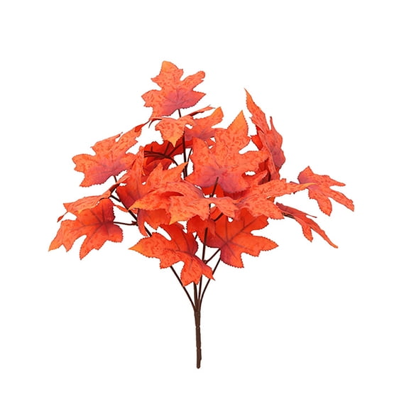 Artificial Maple Leaf Bouquet, Fall Faux Maple Leaf Arrangement with Realistic Foliage Fade Resistant Reusable Decoration, for Vase Table Centerpiece Fireplace Thanksgiving Wedding Home Decor
