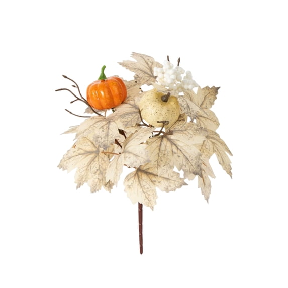 Artificial Maple Leaf Branch, 12-Inch Faux Fall Stems for Halloween, Thanksgiving, and Floral Vase Decor