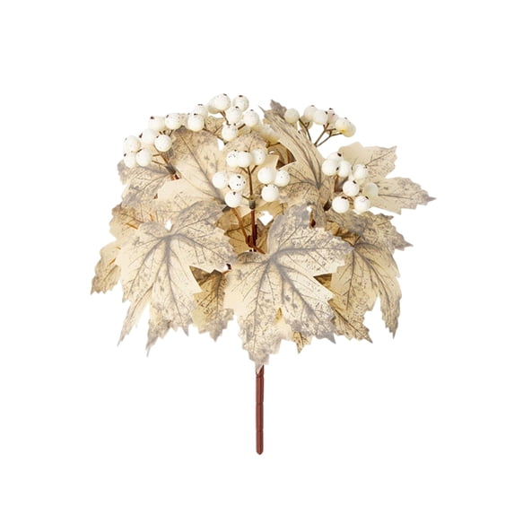 Artificial Maple Leaf Branch, 12-Inch Faux Fall Stems for Halloween, Thanksgiving, and Floral Vase Decor
