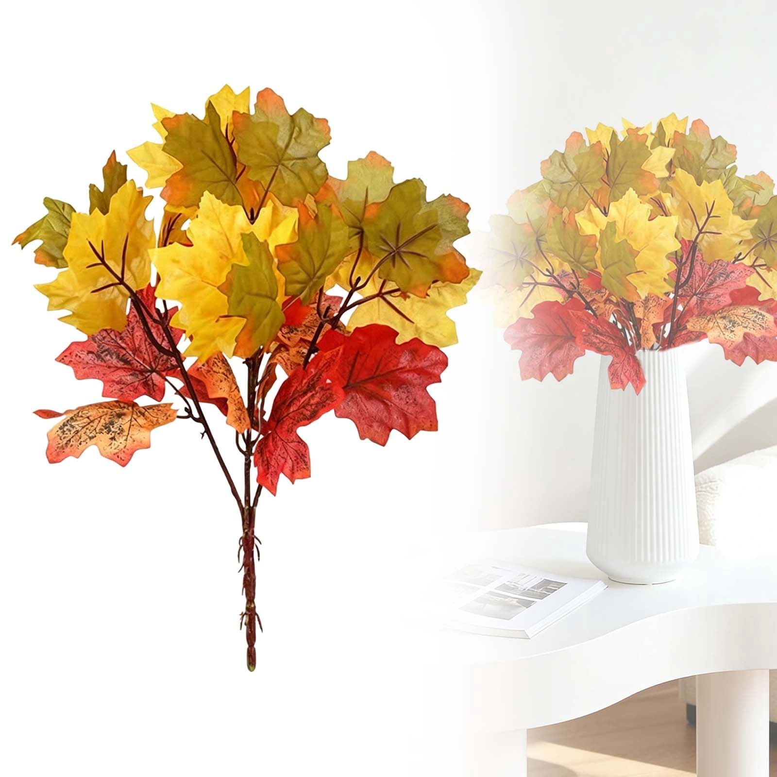 Fall Stems Artificial Maple Leaf Branches, Fall Foliage Stems, Thanksgiving Floral ...
