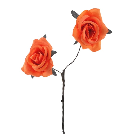 Artificial Maple Leaf Floral Picks - Gothic Faux Foliage Stems for Halloween Vase Arrangement, Spooky Table Centerpiece and Dark Home Floral Decor