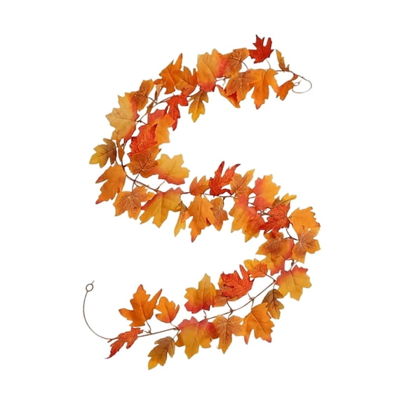 Artificial Maple Leaf Garland, 78-Inch Fall Vine for Thanksgiving, Halloween, and Home Wedding Decor