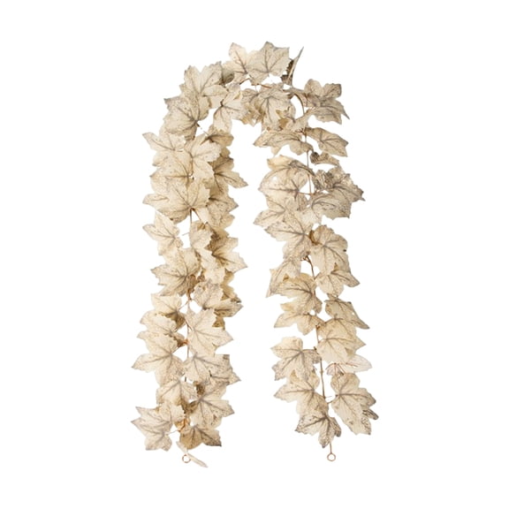Artificial Maple Leaf Garland with Warm Lights 10 Feet 20 Count for Neutral Fall Home Decor