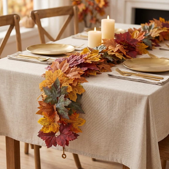 Artificial Maple Leaf Halloween and Thanksgiving Home Decor, Artificial Fall Foliage Picks for Vase Centerpiece Table Arrangement