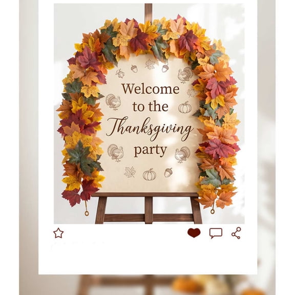Artificial Maple Leaf Halloween and Thanksgiving Home Decor, Artificial Fall Foliage Picks for Vase Centerpiece Table Arrangement