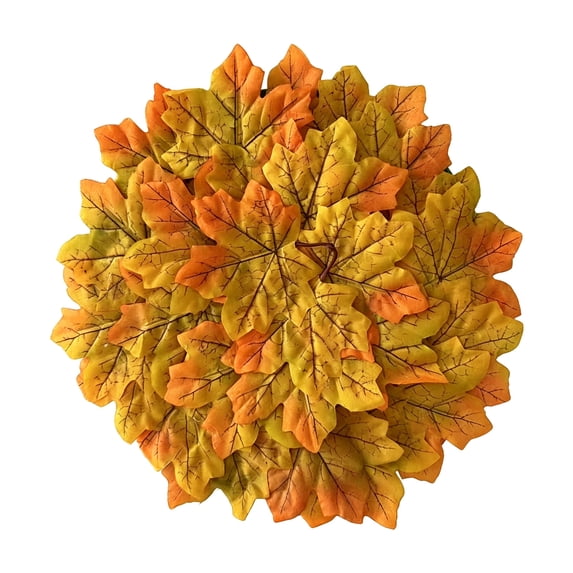 Artificial Maple Leaf Placemat Fall Harvests Table Decor For Thanksgiving Halloween Dinner Party