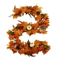 thumbnail image 1 of Artificial Maple Leaf Pumpkin Wreath Thanksgiving Door Decoration with Sunflowers and Berries, 1 of 2