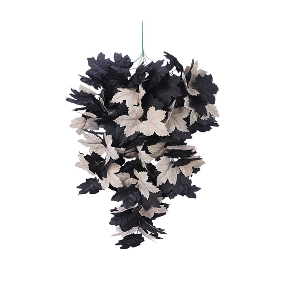 Artificial Maple Leaf Wreath Wicker Harvesting Festival Maple Leaf Decoration