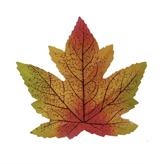 Artificial Maple Leaves, 50-Piece Pack, Cloth Loose Fall Foliage for Fall Crafts, Table Decor, Wreath Making, and Thanksgiving Parties, Style E