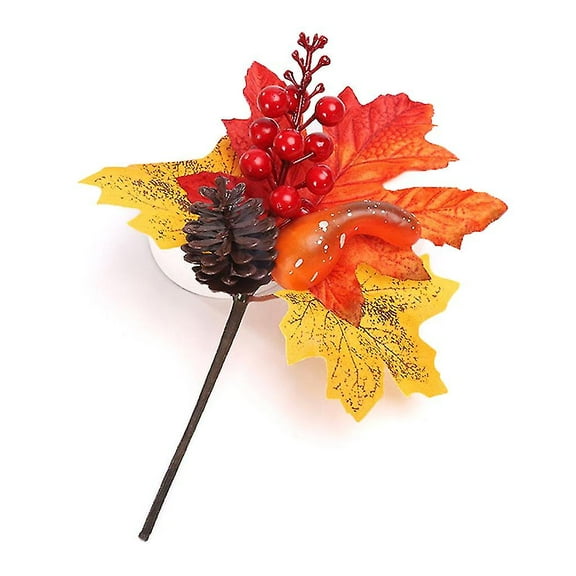 Artificial Maple Leaves Autumn Fall Pumpkin For Halloween Thanksgiving Home Kitchen Festival Table Centerpieces Decoration