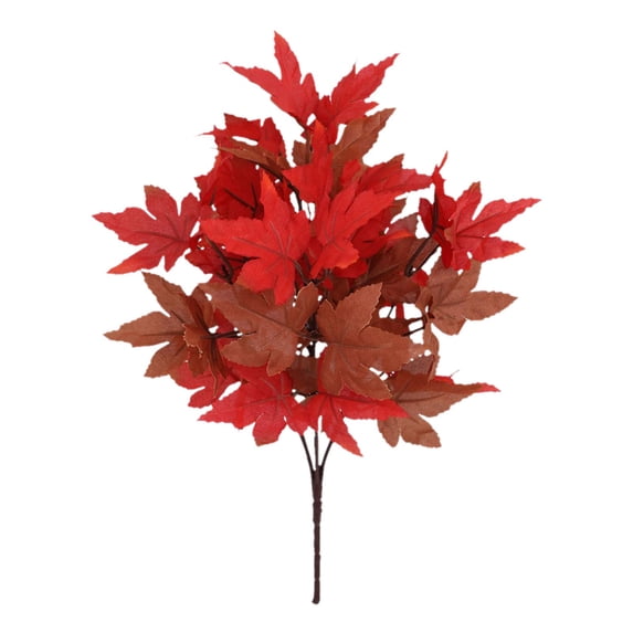Artificial Maple Leaves Branches,12.99 Inch Fake Fall Leaves Stems,Fake Fall Maple Shrubs for Thanksgiving Christmas Festival Garland Decoration,Fall Flowers Picks for Autumn Arrangements,Z_F