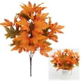 thumbnail image 1 of Artificial Maple Leaves Branches 13",Faux Fall Leaf Stems for Farmhouse Decor, Thanksgiving Table Centerpiece, Fireplace or Halloween,D,1PC, 1 of 10