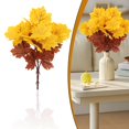 thumbnail image 1 of Artificial Maple Leaves Branches, Fake Fall Leaves Stems Plants Outdoor Greenery for Home Kitchen Farmhouse Thanksgiving Table Centerpiece Fireplace Halloween Decor, 1 of 6