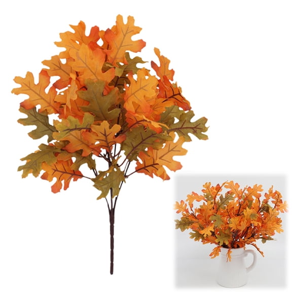Artificial Maple Leaves Branches Fall Stems Greenery Thanksgiving Halloween Fireplace Table Decor