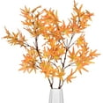 thumbnail image 1 of Artificial Maple Leaves Fall Leaves Stems Faux Autumn Branch Fall Branches Fall Floral Picks Autumn Leaves Stem Fall Silk Flowersfall Leaves for Thanksgiving Home Table Festival Decor, Red…, 1 of 5