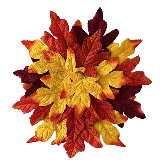 Artificial Maple Leaves , Fall Leaves Thanksgiving Day Autumn Decorations for Wedding Parties Props Party Table Decor Multicolor