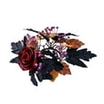 thumbnail image 1 of Artificial Maple Leaves and Roses Candle Rings Fall Candle Holders Small Candle Wreath Rings for Farmhouse Fall Thanksgiving Halloween Wedding Centerpiece Table Door Décor, 1 of 5