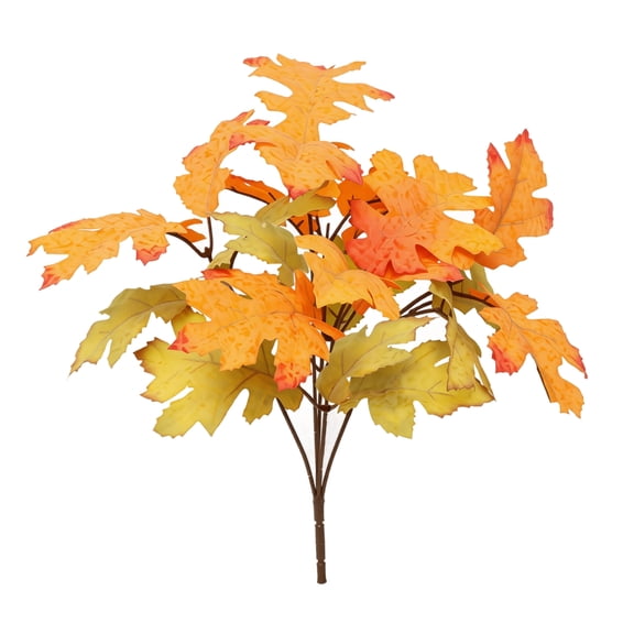 Artificial Maple Leaves Short Branches Fall Branch Fake Fall Leaves Stems Plants Faux Maple Shrubs Leaf Bushes Table Centerpieces Autumn Halloween Festival Party Decorations
