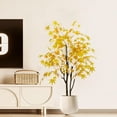 thumbnail image 1 of Artificial Maple Tree, 180cm Tall Large Artificial Maple Tree in a Pot with Planter, Large Maple Maple Tree Artificial Plant Autumn Maple Decor for Office Living Room Festival, Double Pole, 1 of 7