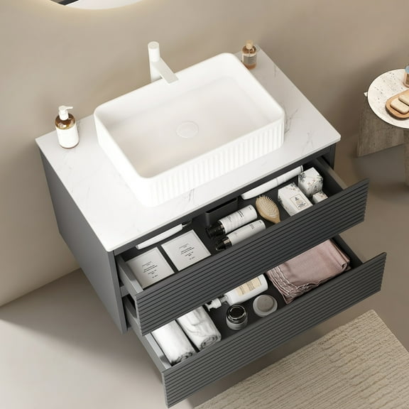 Artificial Marble Counter Top 36", White - Robust And Useful, Scratch-, Water-, Fire-, -, Easy To Purify 36" Strong Dependable, Withstand Scratches, Water, Fire, , Clean Effectively