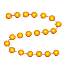 Artificial Marigold Hanging String Lights For Diwali & Horror Atmosphere Decoration, 10 Feet Total Length With 20 Led Lights, Silk Fabric & 2 Lighting Modes (Constant/Flashing)