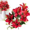 thumbnail image 1 of Artificial Memorial Flower Bouquet, Silk Faux Flower for Cemetery, Window Box, Table Centerpiece, and Home Decor, 1 of 8