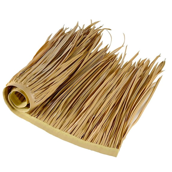 FONDOTIN Assorted Color Faux Straw Roof Panels, PE Material Fire-Resistant Rustic Decorative Roofing Sheets