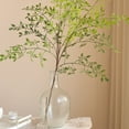 thumbnail image 1 of Artificial Milan Leaf Mini Small Leaf Fake Flower Branches, 41.33 Inch Green PVC Faux Greenery for Home Decor and Floral Arrangements, 1 of 6