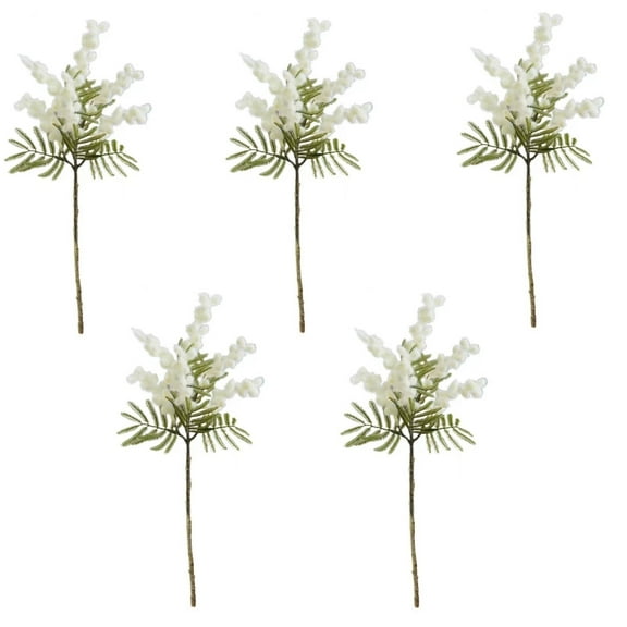 Artificial Mimosa Branch - Elegant Low-Maintenance Faux Flower for Home, Wedding, and Event Decor - Realistic, Long-Lasting, Versatile Silk Tree Decoration