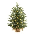 thumbnail image 1 of Artificial Mini Christmas Tree, Green Mini Christmas Tree,Decorated Burlap Artificial Tabletop Christmas Tree Home Party Decoration for Kitchen Dining Room Window, 1 of 5