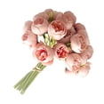 thumbnail image 1 of Artificial Mini Peony Bouquet, 11.4 In Silk Small Rose Bud Flower Bundle, Faux Tea Rose Floral Arrangement for Wedding Table Centerpiece Farmhouse Bedroom Vase Home Decor,27PCS,Complexion, 1 of 6