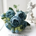 thumbnail image 1 of Artificial Mini Peony Bouquet, 5-Stem Fake Silk Floral Bundle, Korean Style Bridal Wedding Bouquet, Decorative Flower for Home Party and Valentine Decor, 1 of 4